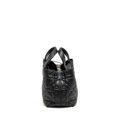 Dior Medium Toujours Purse Macrocannage Calfskin Black