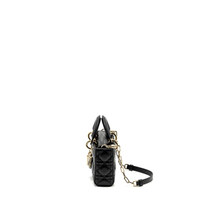 Dior lady D-Joy Small Purse Lambskin Black