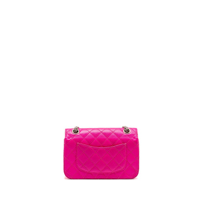 Chanel Mini 2.55 reissue flap bag goatskin pink SHW