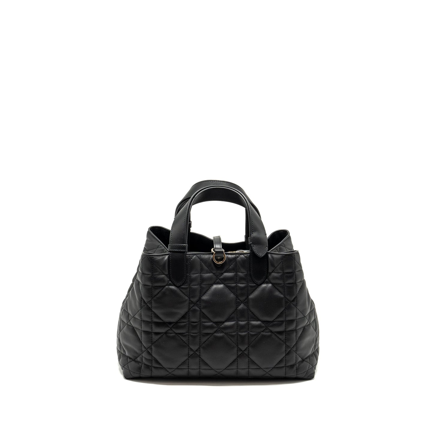 Dior Medium Toujours Purse Macrocannage Calfskin Black