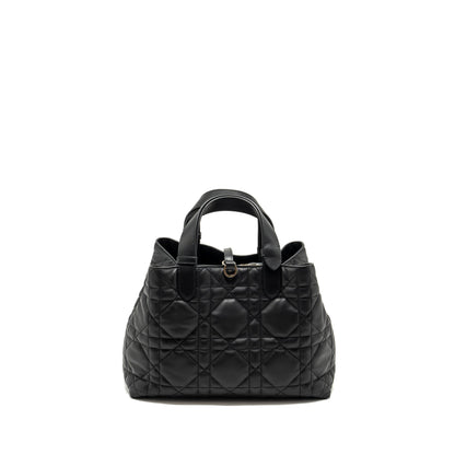 Dior Medium Toujours Purse Macrocannage Calfskin Black
