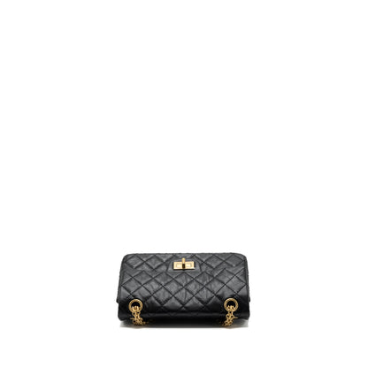 Chanel Mini 2.55 Reissue Flap Bag Aged Calfskin Black Brushed GHW