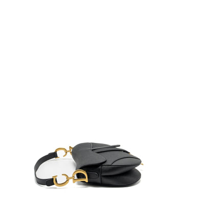 Dior Medium Saddle Purse with Strap Calfskin Black