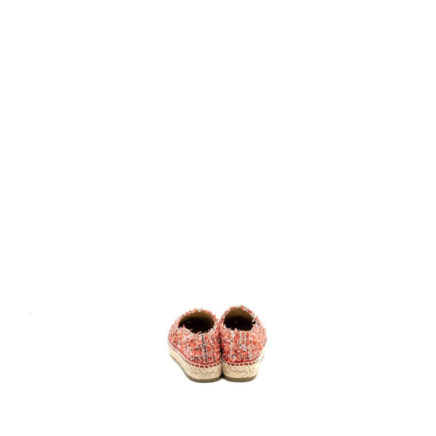 Chanel Size 35 Espadrilles tweed pink / black
