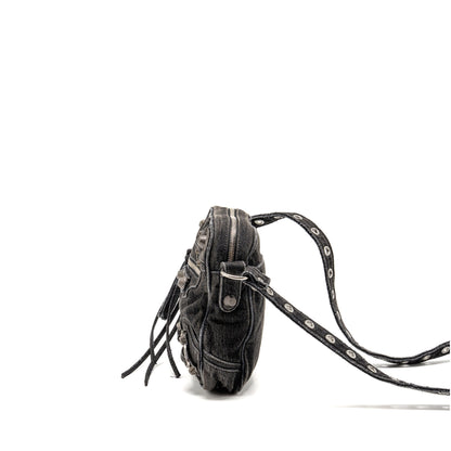 Balenciaga Le Cagole Crossbody Purse Denim Black