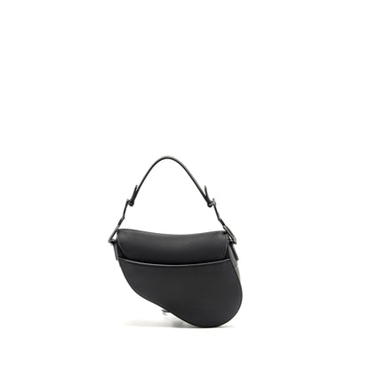 Dior Mini Saddle Purse Calfskin so black