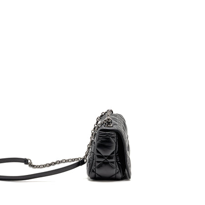 Dior Medium Dior Caro Purse Calfskin Black