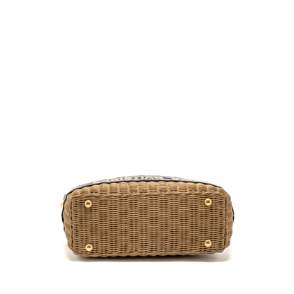 Dior Wicker Basket Mini Purse Blue Dior Oblique Jacquard