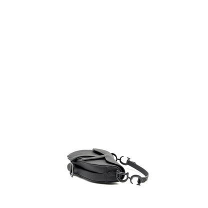 Dior Mini Saddle Purse Calfskin so black