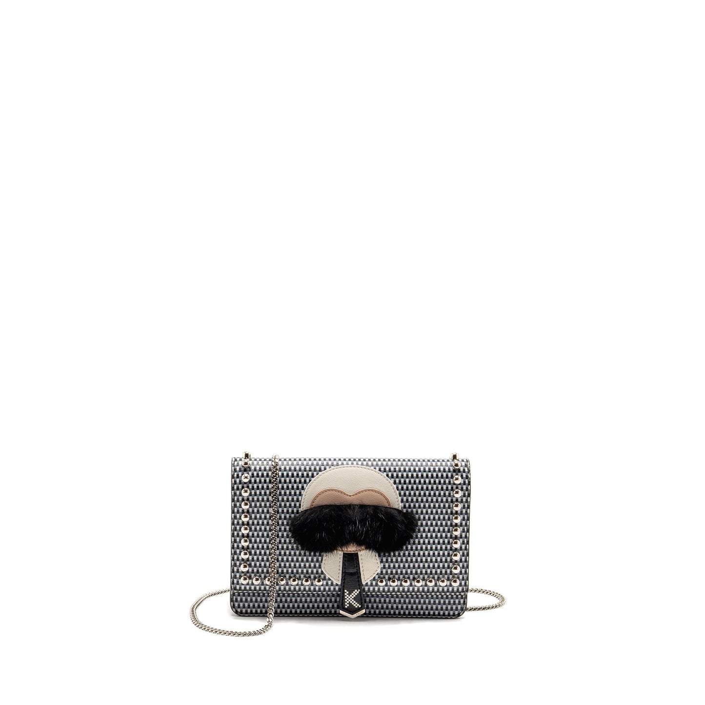 Fendi Karlito Wallet on Chain Leather Multicolour