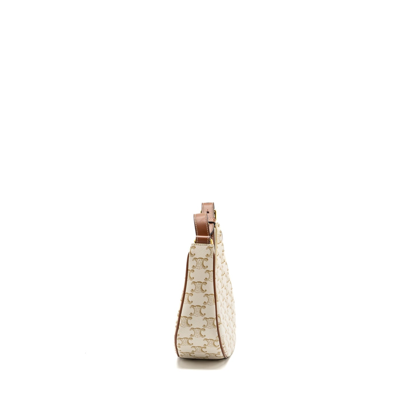 Celine Ava Purse triomphe canvas / calfskin white