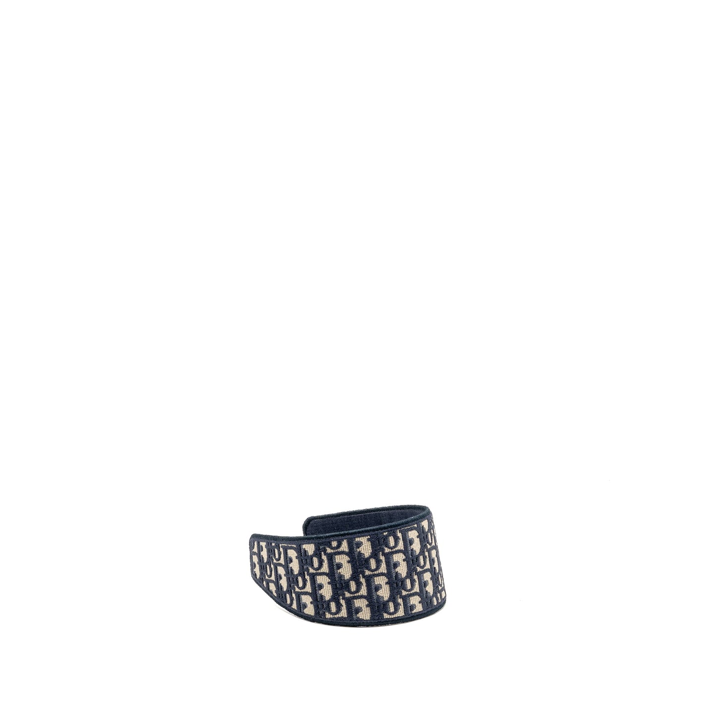 Dior Hair Band Blue Oblique Embroidery