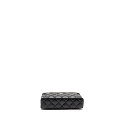 Chanel 25p CC top handle vanity with chain caviar black LGHW (microchip)