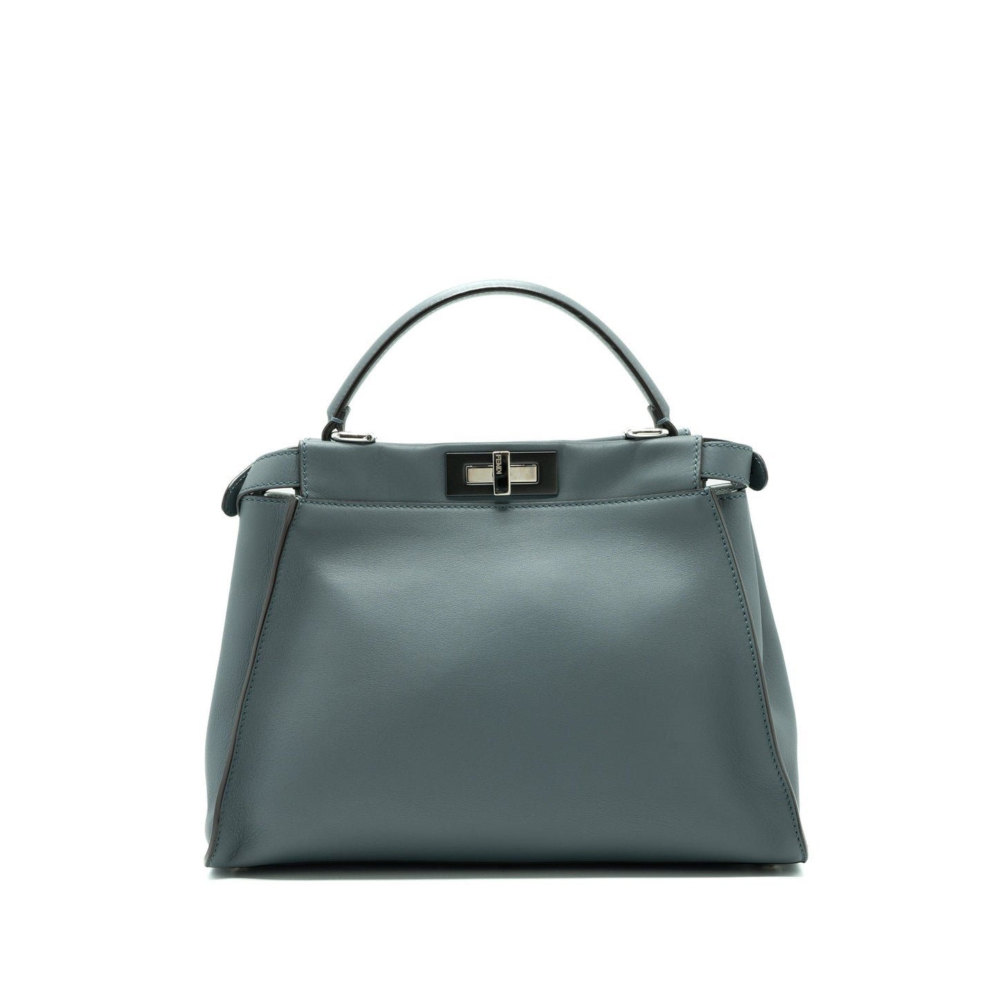 Fendi medium peekaboo leather light blue
