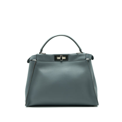 Fendi medium peekaboo leather light blue