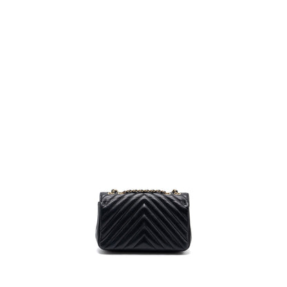 Chanel Chevron Flap Bag Calfskin Black GHW