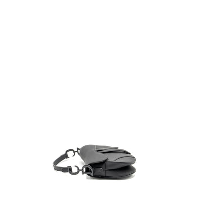 Dior Mini Saddle Purse Calfskin so black
