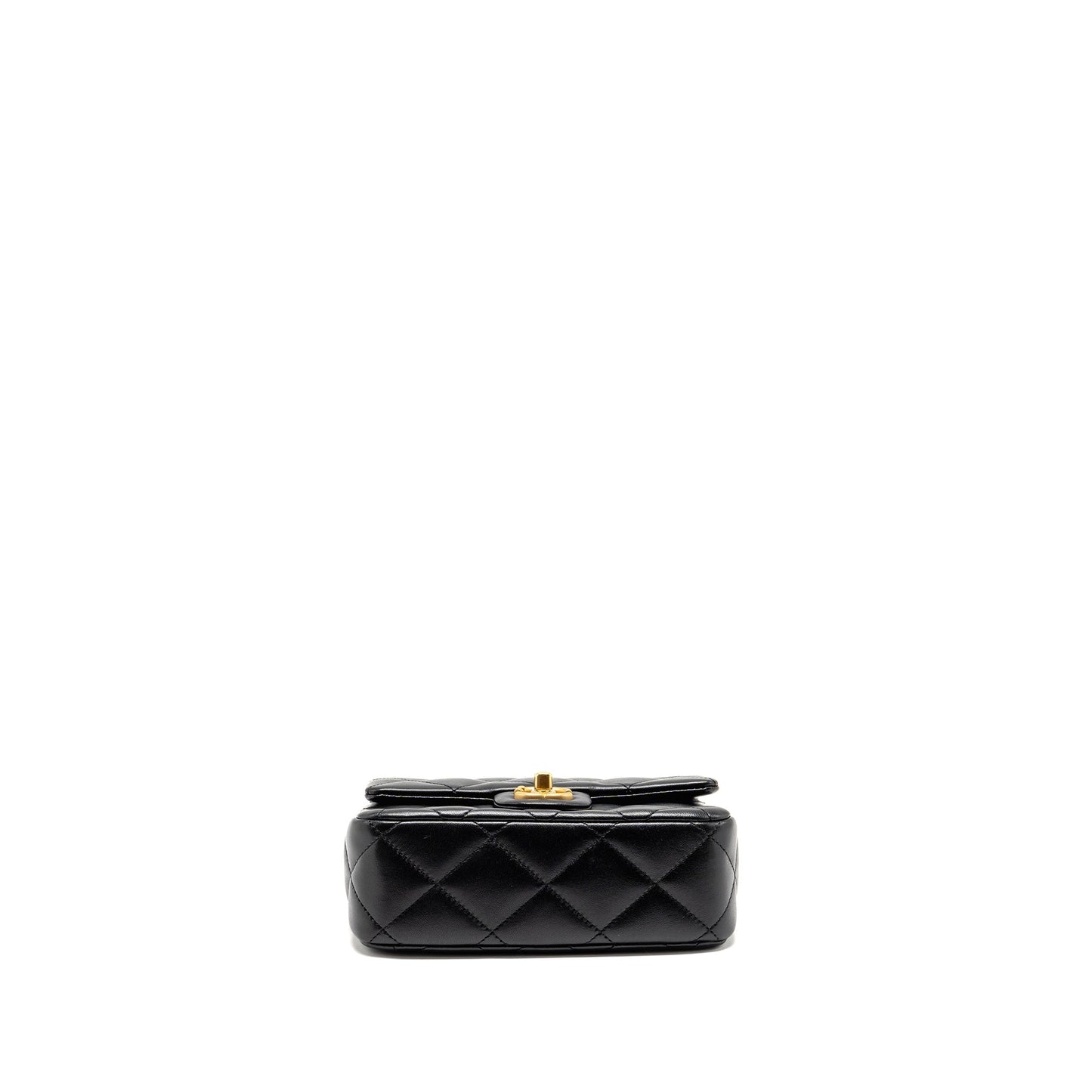 Chanel Coco Love Flap Bag Adjustable Chain Lambskin Black GHW (Microchip)
