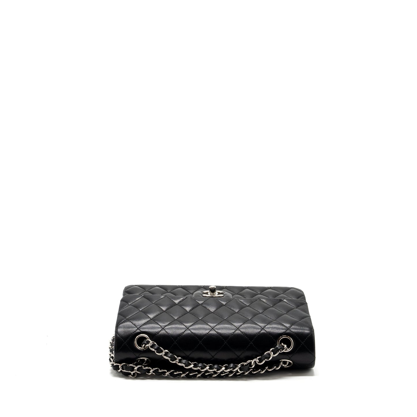 Chanel medium classic double flap bag lambskin black SHW