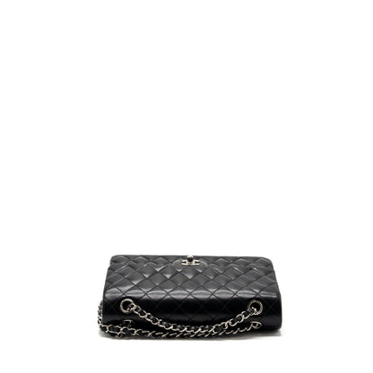 Chanel medium classic double flap bag lambskin black SHW