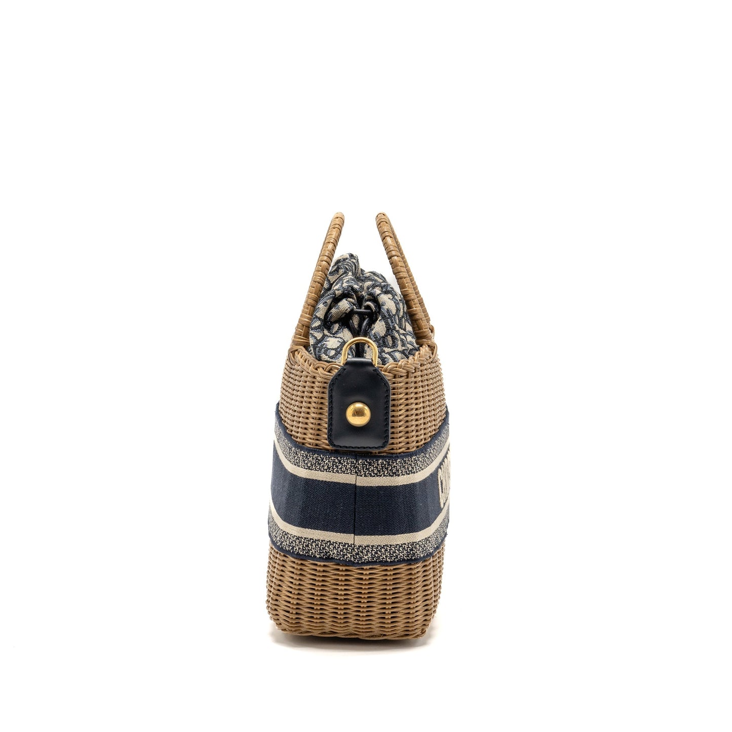 Dior Wicker Basket Mini Purse Blue Dior Oblique Jacquard