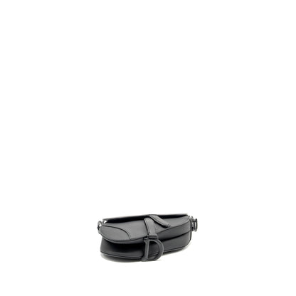 Dior Mini Saddle Purse Calfskin so black