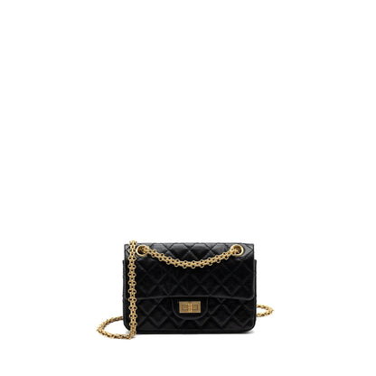 Chanel Mini 2.55 Reissue Flap Bag Aged Calfskin Black Brushed GHW