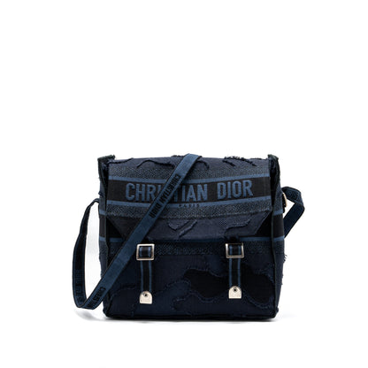 Dior Diorcamp Messenger Purse Canvas Dark Blue