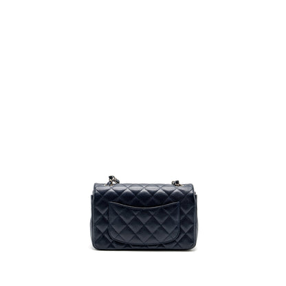 Chanel Classic Mini Rectangular Flap Bag Caviar Navy SHW
