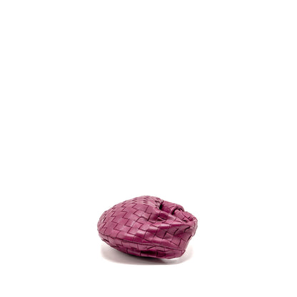 Bottega Veneta Mini Jodie Lambskin Dark Pink