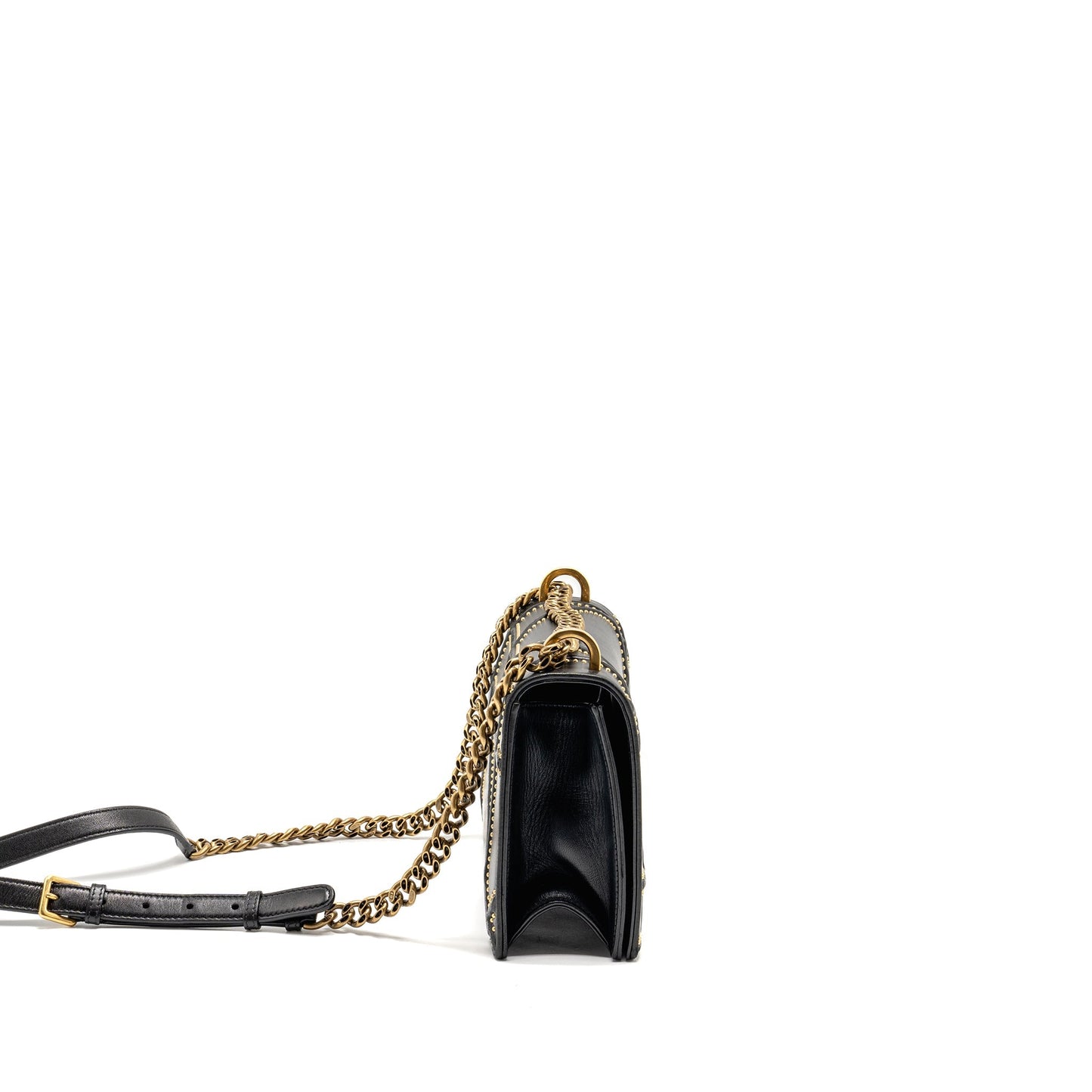 Dior Medium Studded Diorama Lambskin Black