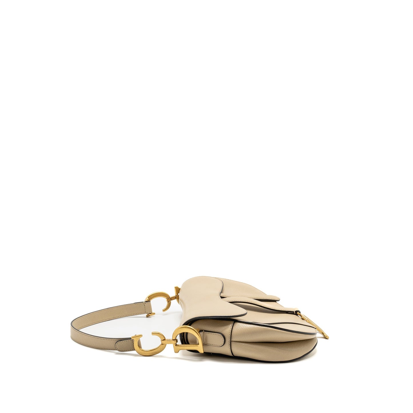 Dior Medium Saddle Purse Goatskin Beige