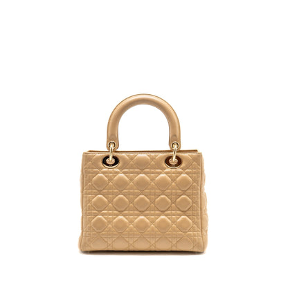 Dior Medium Lady dior lambskin beige