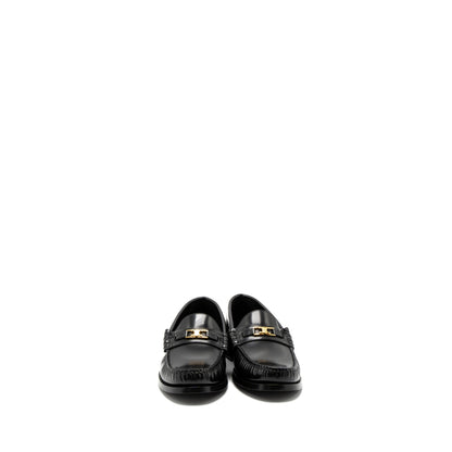 Celine Size 37 Luco Triomphe Loafer Calfskin Black