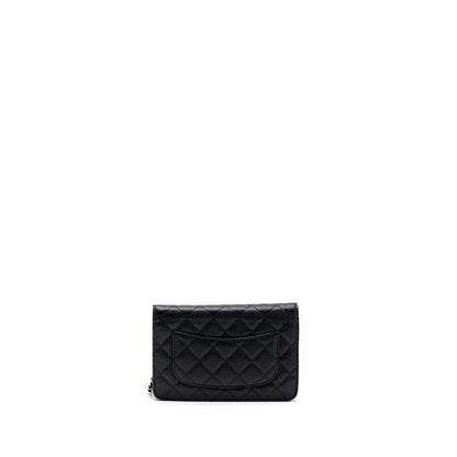 Chanel classic wallet on chain caviar black SHW