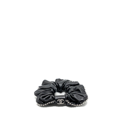 Chanel 22B Hair Tie with Crystal Lambskin Black SHW