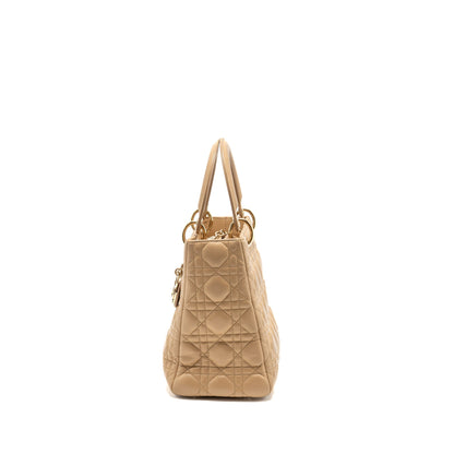 Dior Medium Lady dior lambskin beige