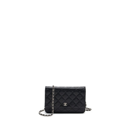 Chanel classic wallet on chain caviar black SHW
