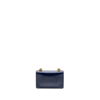 Dior Mini JâADIOR Chain Flap Purse Calfskin Navy Blue