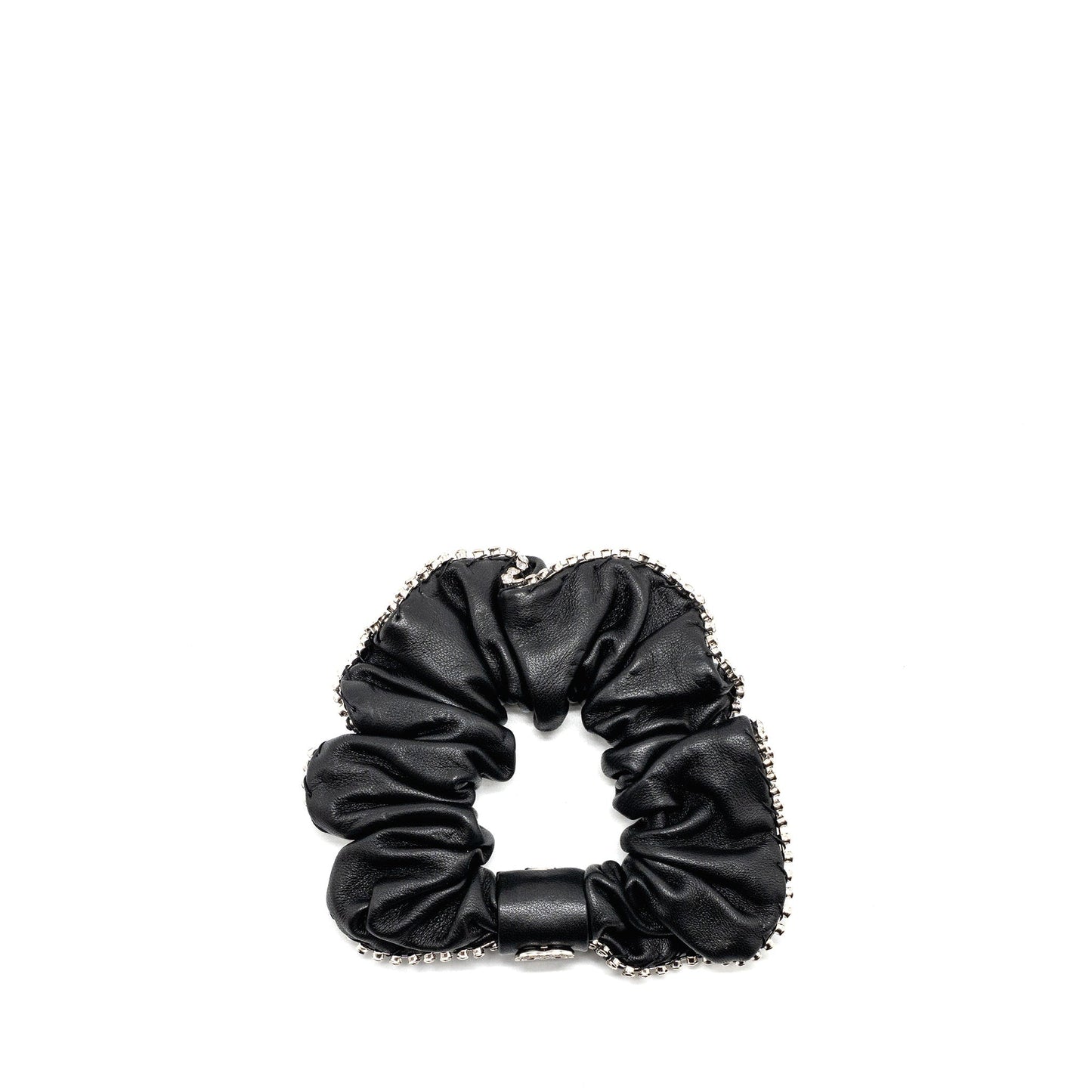 Chanel 22B Hair Tie with Crystal Lambskin Black SHW
