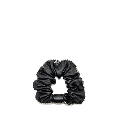 Chanel 22B Hair Tie with Crystal Lambskin Black SHW