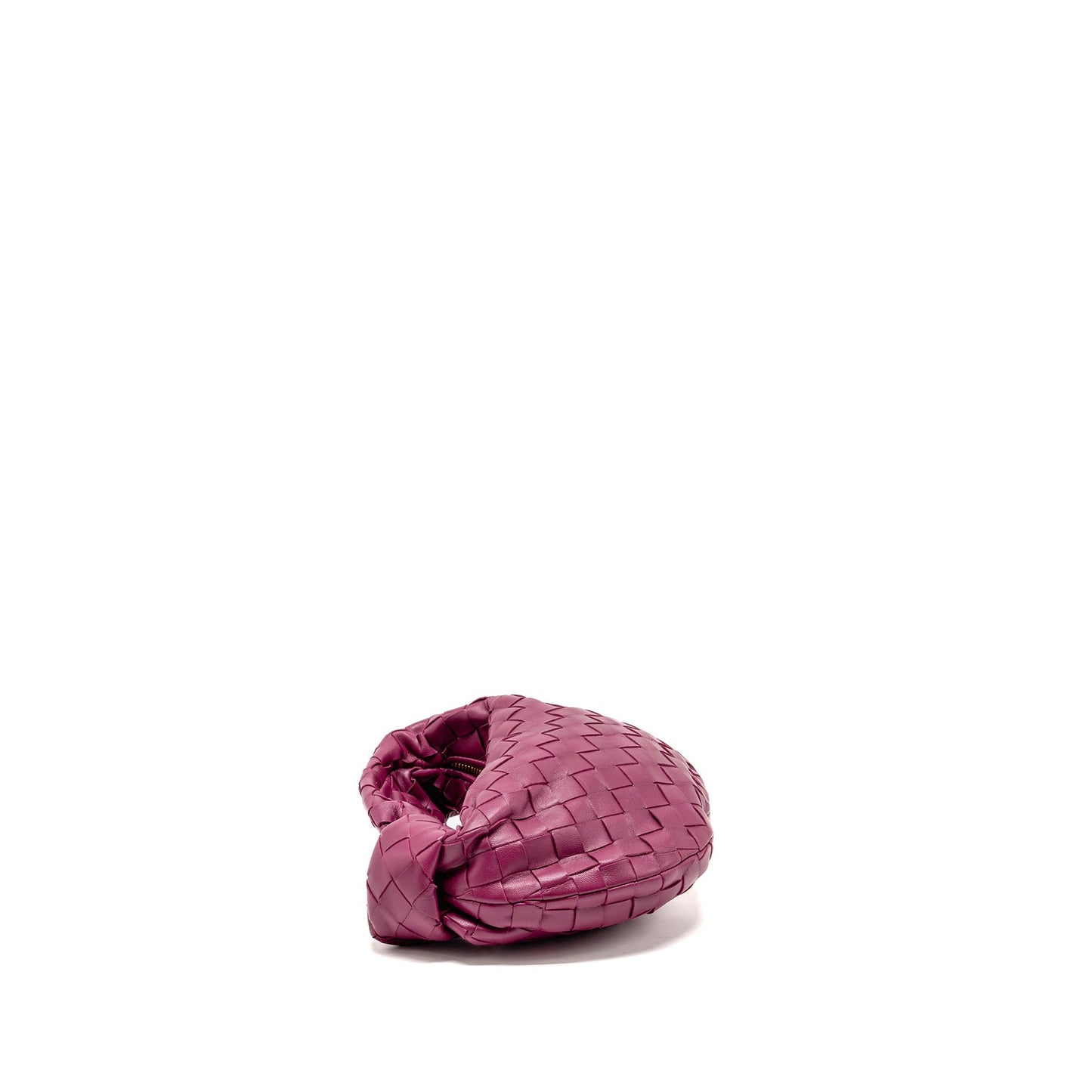 Bottega Veneta Mini Jodie Lambskin Dark Pink