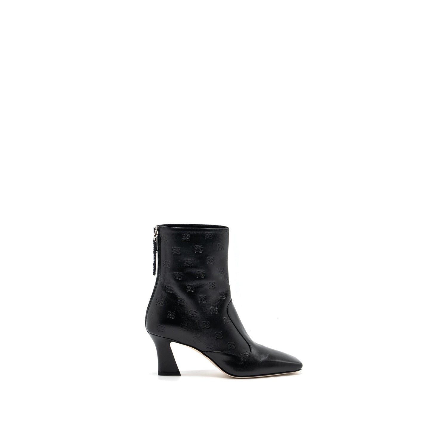 Fendi Size 38 print boots with heel leather black