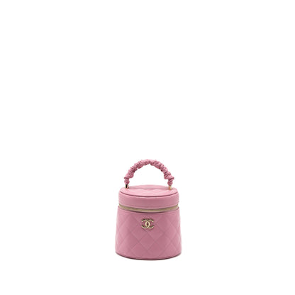 Chanel Top Handle Vanity Case Lambskin Pink LGHW