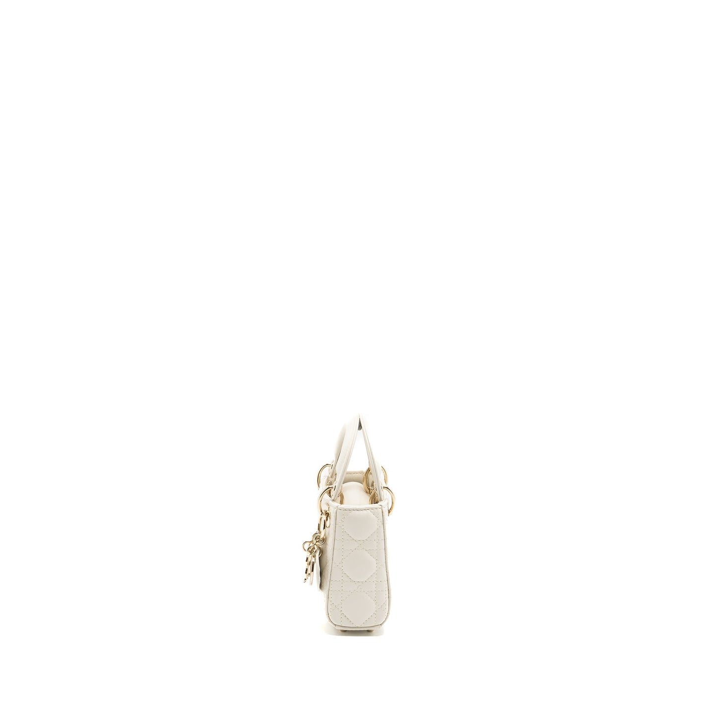 Dior micro lady dior Purse lambskin white