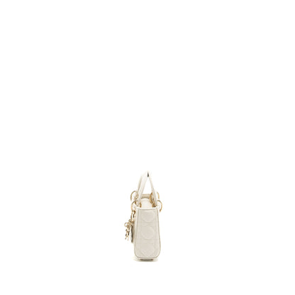 Dior micro lady dior Purse lambskin white