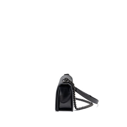 Chanel medium boy bag caviar so black black hardware