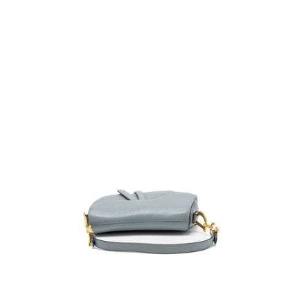 Dior Medium Saddle Purse Goatskin Light Blue