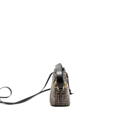Fendi Mini Mon Tresor Bucket Purse Calfskin Brown/Black