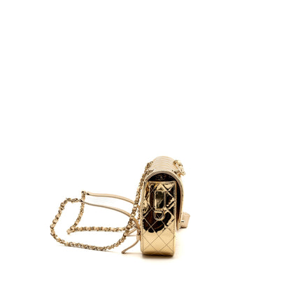 Chanel 24C backpack tar patent gold LGHW (microchip)